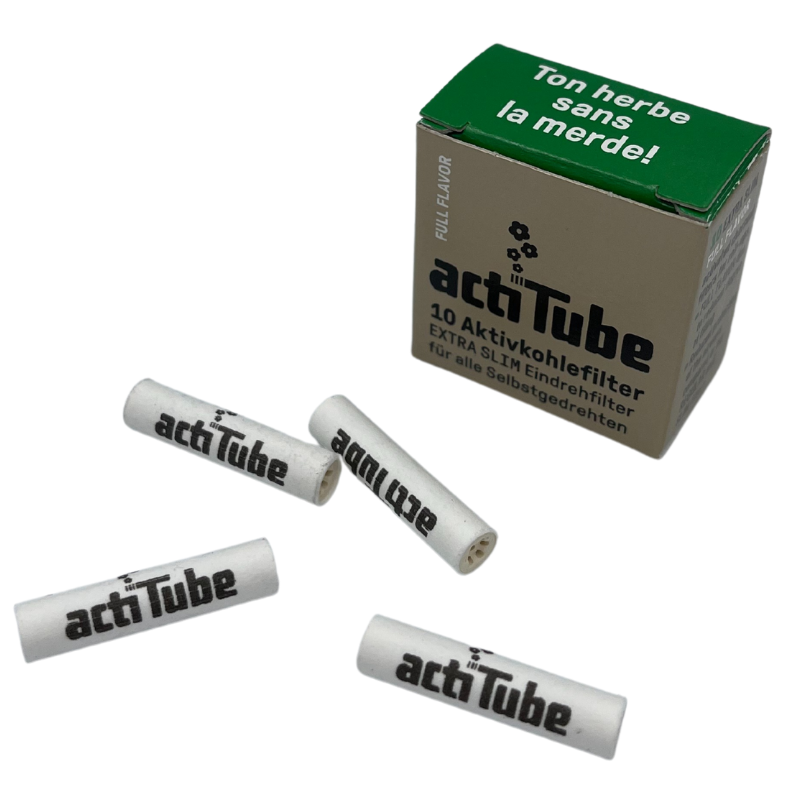ActiTube EXTRA SLIM Carbon filters 6mm 10pcs - Flowrolls