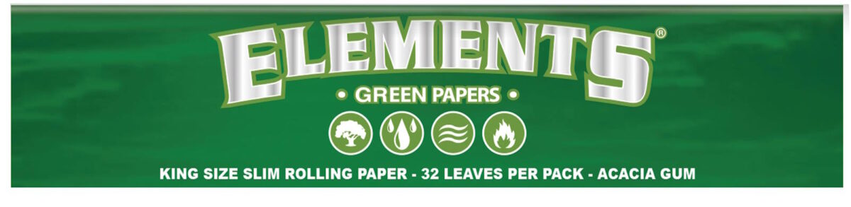 Elements Green King Size Slim Rolling Papers