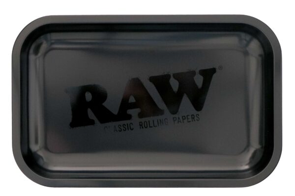 RAW Black Metal Rolling Tray 27.5 x 17.5 cm